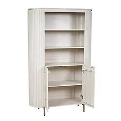 Kast met schuifdeuren en open vakken, perfect voor opbergen en organiseren in huis of kantoor. Gemaakt van hoogwaardig hout met een elegante witte afwerking, geschikt voor diverse interieurstijlen.