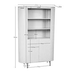 Moderne witte houten boekenkast met open planken en gesloten onderkast, perfect voor woon- of kantoorruimte.