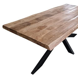 Boomstamtafel Boston Naturel Mangohout breedte 220 cm