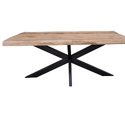 Boomstamtafel Boston Naturel Mangohout matte lak blad