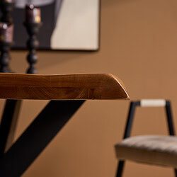 Boomstamtafel Boston Naturel Mangohout metalen poten