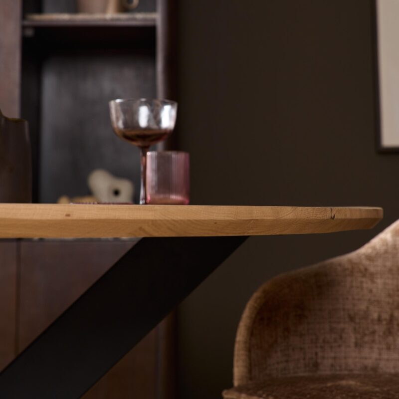 Eiken eettafel Ferris | Rond 150 cm | Naturel