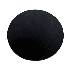 Ronde zwarte eiken eettafel Ferris met een diameter van 110 cm, perfect voor moderne eetkamers.