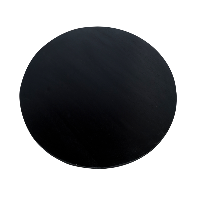 Eettafel Ferris in interieur, zwart eikenhout en stalen frame, modern en stoer