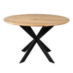Eiken eettafel Ferris | Rond 130 cm | Naturel