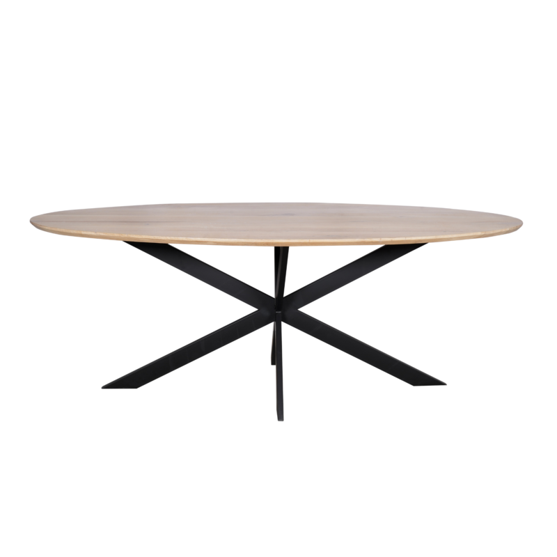 Textuur eiken tafel Ferris ovaal 240 cm naturel