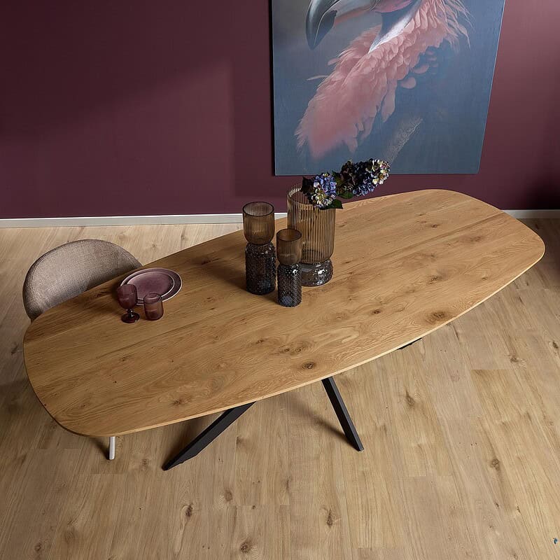 Eiken eettafel Ferris | Deens Ovaal 200 cm | Naturel