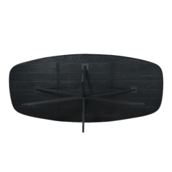 Eiken eettafel Ferris | Deens Ovaal 200 cm | Zwart