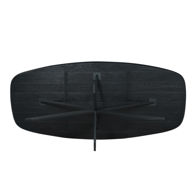 Eiken eettafel Ferris | Deens Ovaal 200 cm | Zwart