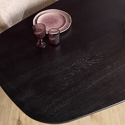 Eiken eettafel Ferris | Deens Ovaal 200 cm | Zwart