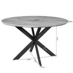 Eiken eettafel Ferris, brown, in interieur, moderne eetkamer