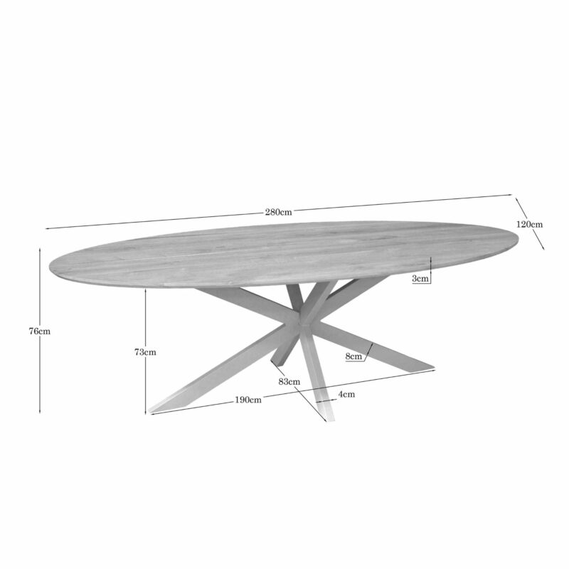 Textuur eiken tafel Ferris massieve tafelblad