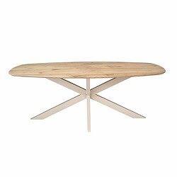 Detail eiken tafel Ferris Deens ovaal 200 cm