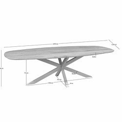 Eettafel Ferris Deens ovaal 280 cm in interieur