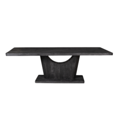 Textuur van de eettafel Voco, zwarte lak, mangohout