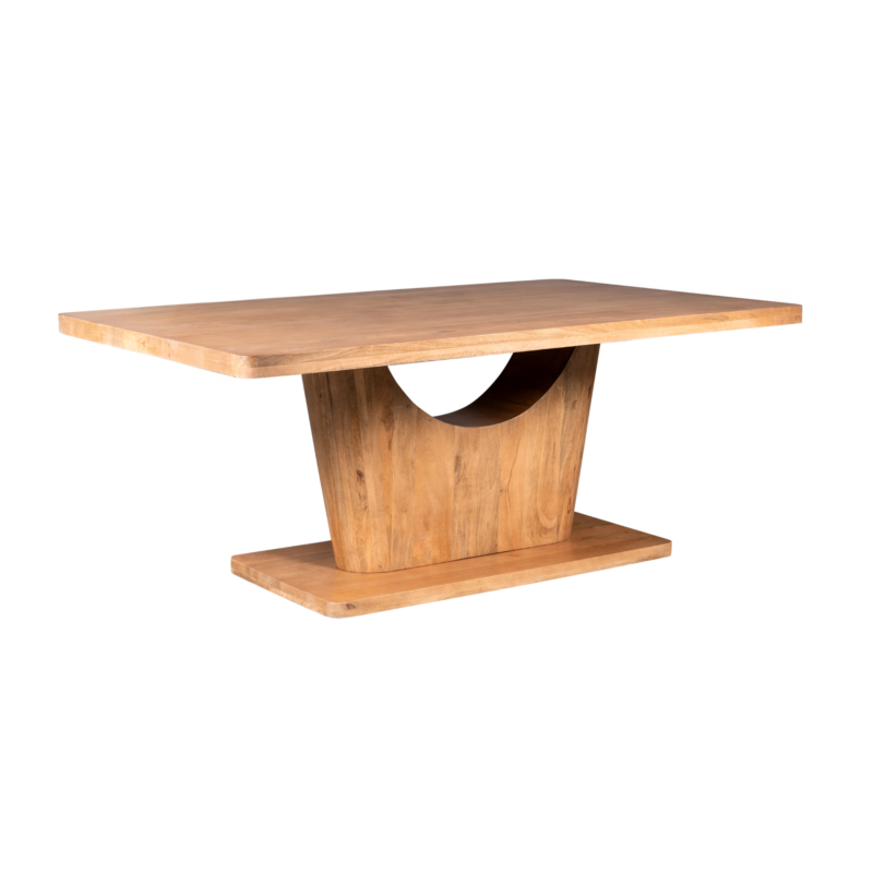 Detail mangohouten tafelrand