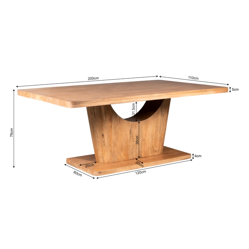 Eettafel vanaf zijde, moderne stijl