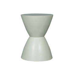 Moderne Mokana bijzettafel met uniek zandlopervormig ontwerp, perfect voor een eigentijdse woonkamer of slaapkamer. Gemaakt van duurzaam materiaal, ideaal voor decoratie en functioneel gebruik.