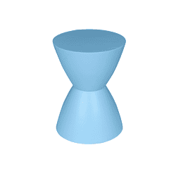 Blauwe bijzettafel Abbey van mangohout, compact en stijlvol, perfect voor moderne interieurs.