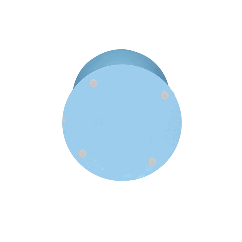 Bijzettafel Abbey in blauw mangohout, 33 cm, modern design, perfect voor woonkamer of slaapkamer.