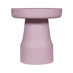 Moderne pastelroze bijzettafel van Mokana, ideaal voor woonkamer of slaapkamer, met een uniek ontwerp en stevige constructie.
