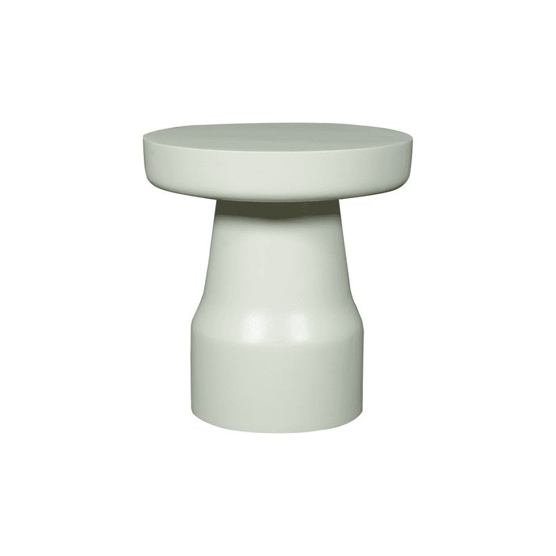 Moderne houten bijzettafel met ronde top en stevige basis, perfect voor woonkamer of slaapkamer. Hoogwaardige afwerking en strak design voor een eigentijdse uitstraling.