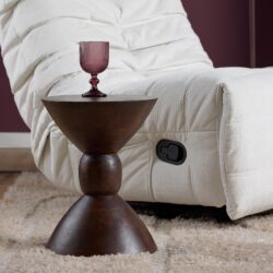 Bijzettafel Ron Bruin Mangohout, uniek design, woonkamermeubilair