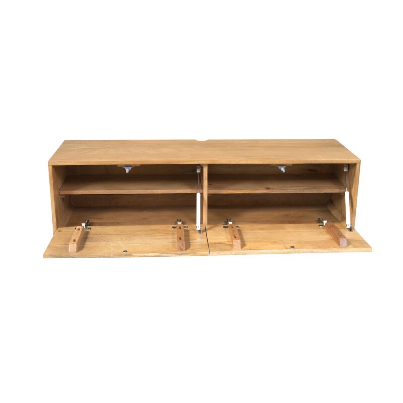 Zwevend tv meubel Vision in interieur, mango kleur