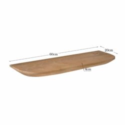 Gusta wandplank mango, afmetingen: 60 cm x 20 cm x 4 cm