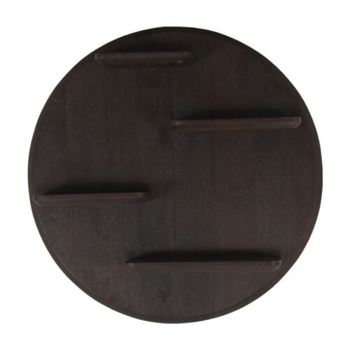 Detail Wandregal Lena, braune Farbe, Struktur