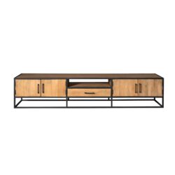 Zijkant van het tv meubel Denver, met de lade en deuren