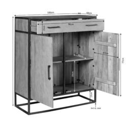 Kabinet kast Denver, detail lakwerk