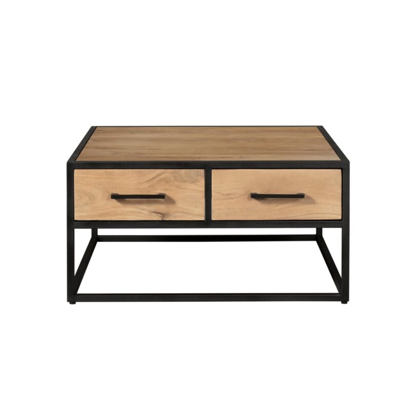 Mangohout tafelblad Salontafel Dakota, lichte finish