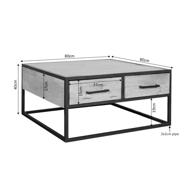 Salontafel Dakota | 80 cm