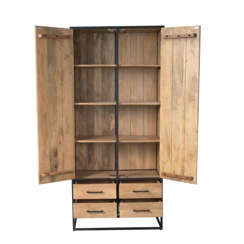 Kabinet Dakota in woonserie, interieur, massief mangohout