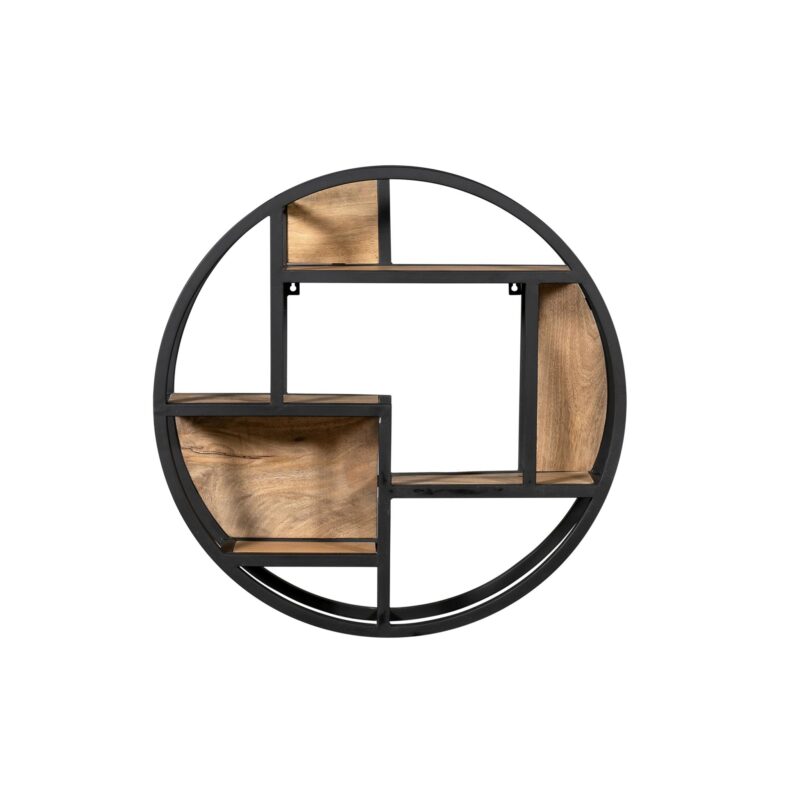 Detail wandrek Dakota, metalen frame, zwarte lak