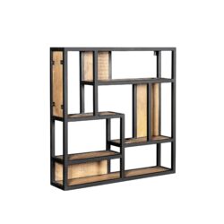 Wandrek Dakota in interieur, massief mangohout, lichte finish