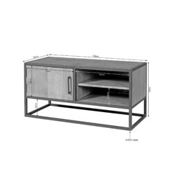 Tv meubel Dakota, afmetingen 100 cm breed, 45 cm diep, 50 cm hoog