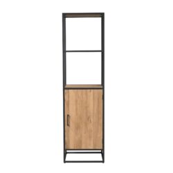 Detail boekenkast Dakota 1 deur metaal handgreep