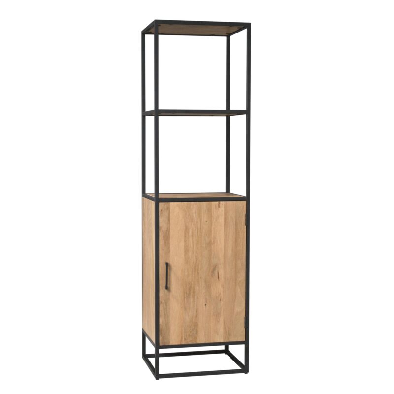 Boekenkast Dakota 1 deur vanaf bovenaf perspectief