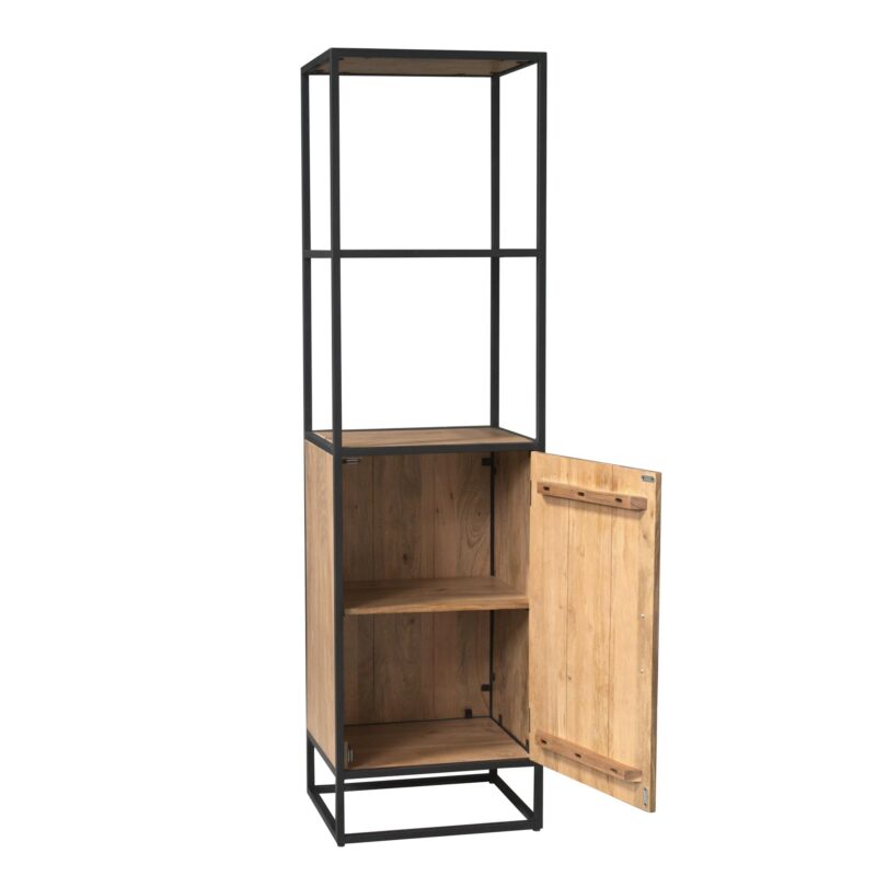 Boekenkast Dakota 1 deur in woonkamer interieur