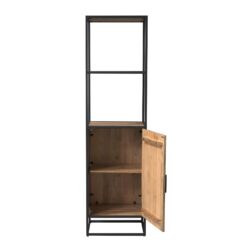 Textuur boekenkast Dakota 1 deur massief mangohout