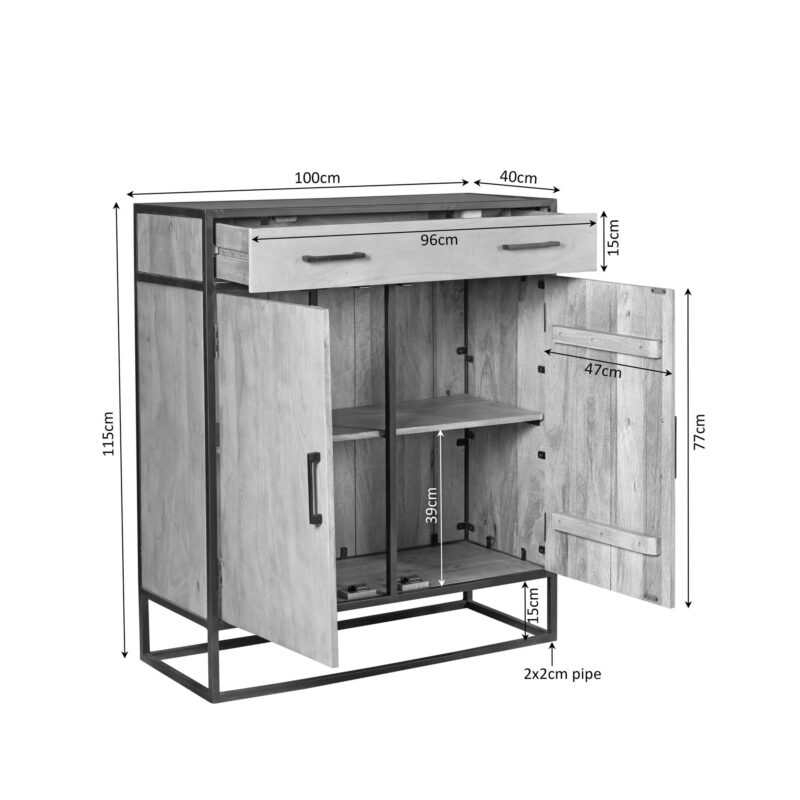 Kabinet kast Dakota | 100 cm