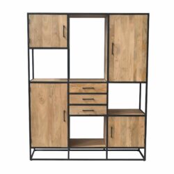 Vakkenkast Dakota Supreme XXL, metalen frame, zwarte lak