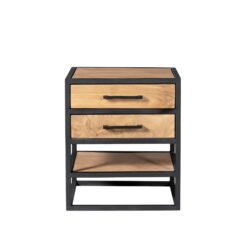 Detail van het metalen frame van het nachtkastje Dakota