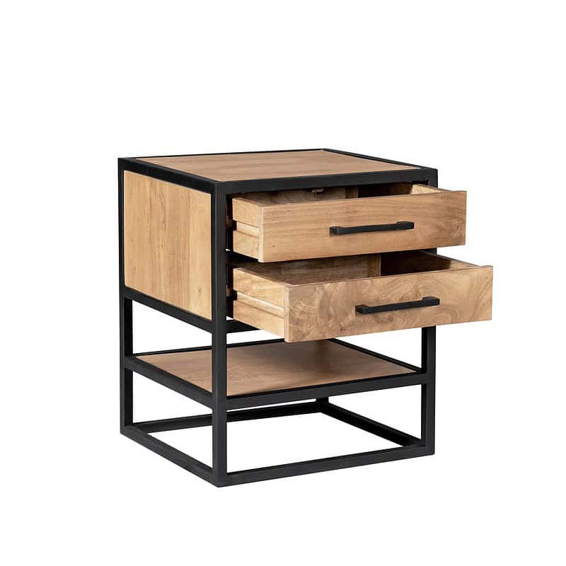 Vierkante Salontafel Noa Naturel Mangohout 80 cm