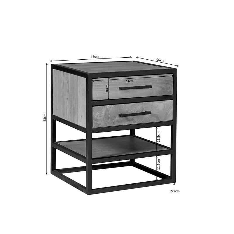 Vierkante Salontafel Noa Naturel Mangohout 80 cm