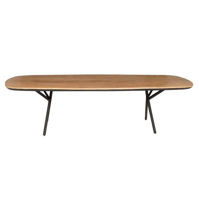 Eettafel RichWood van opzij, breedte 200 cm