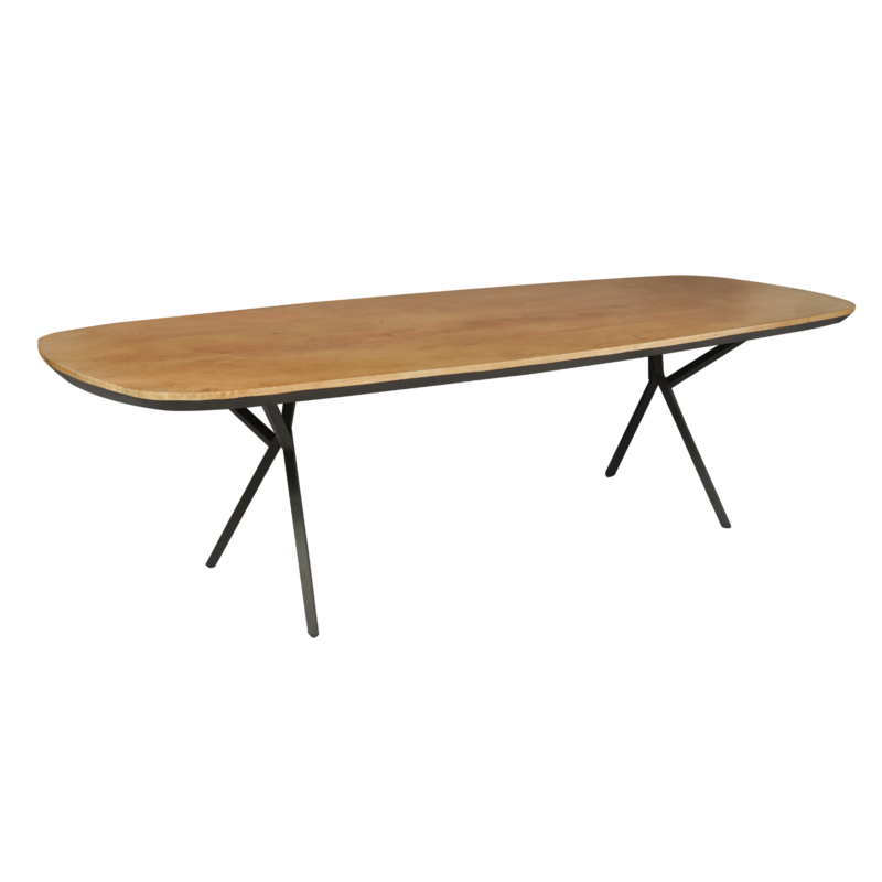 Eettafel RichWood van bovenaf, breedte 200 cm