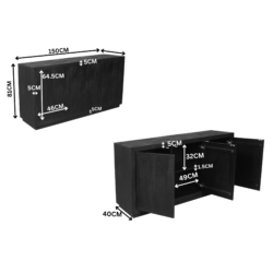 Dressoir Brussel Black | 150 cm